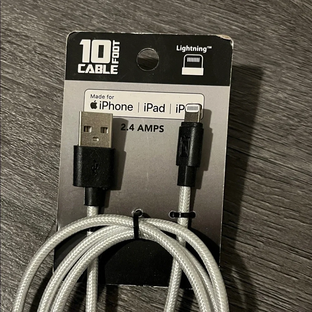 10ft White USB Cable
